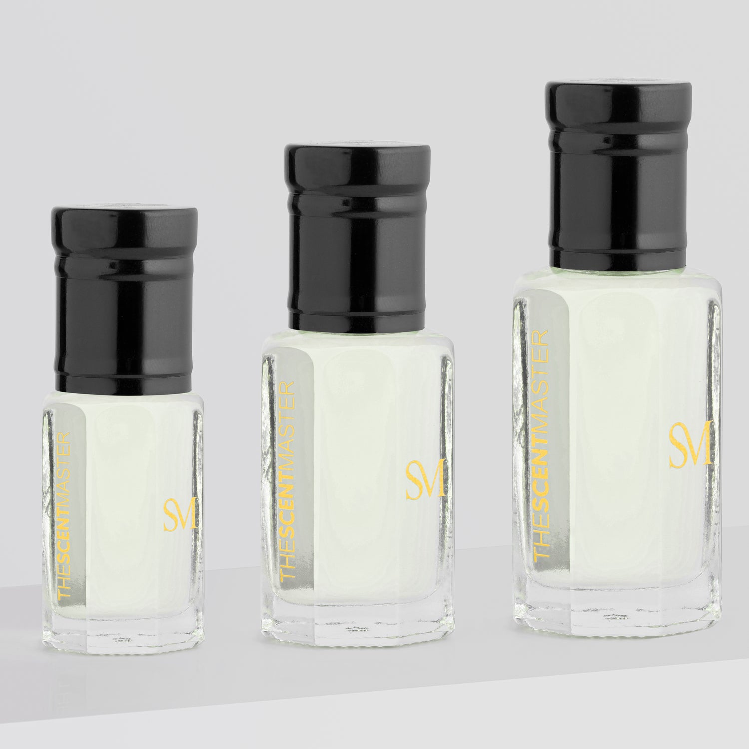 All three sizes of Blanc Lumière fragrance oil